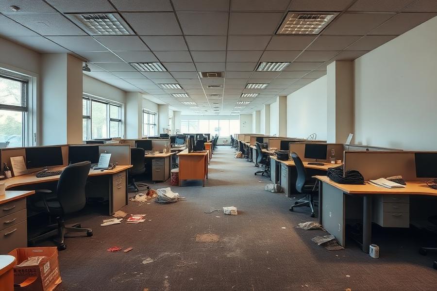 Înainte: Curățenie birou open-space